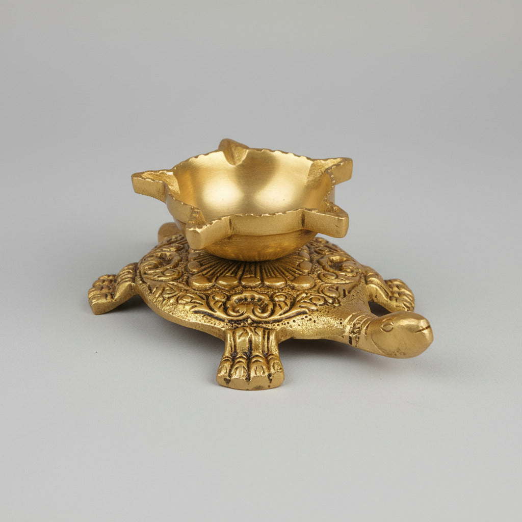 Brass Kurma Panch Batti Diya (5 Wicks)