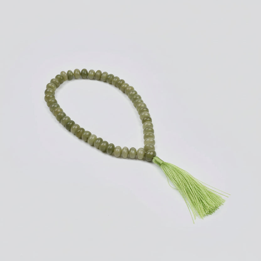 Green Cat's Eye Elliptical Beads Necklace