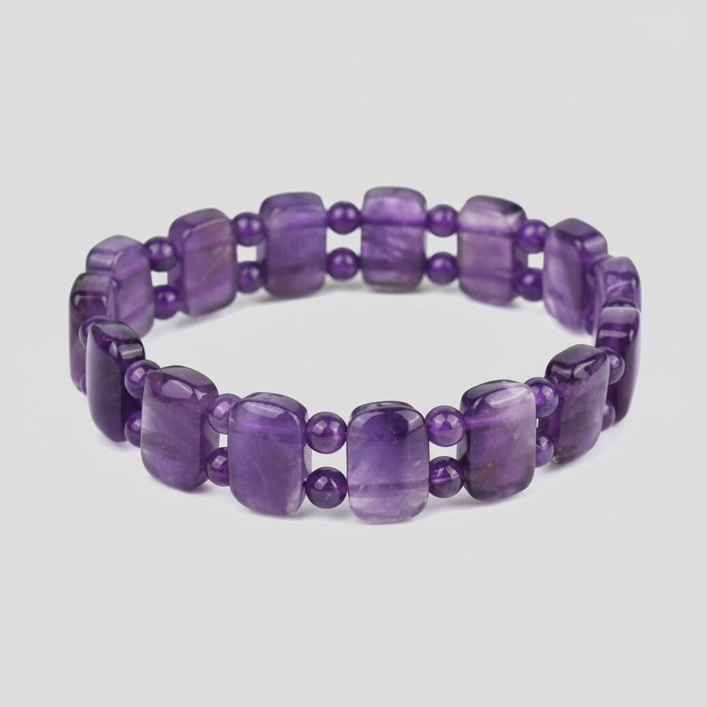 Amethyst Gemstone Fancy Bracelet