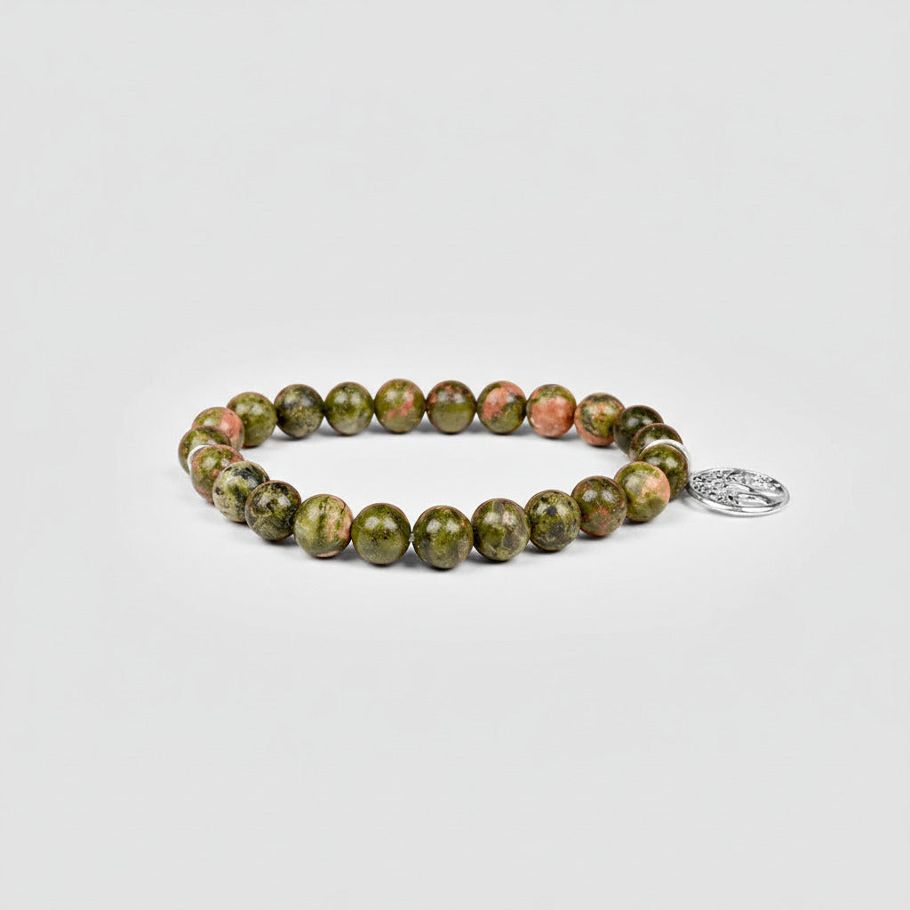 Unakite Tree of Life Bracelet