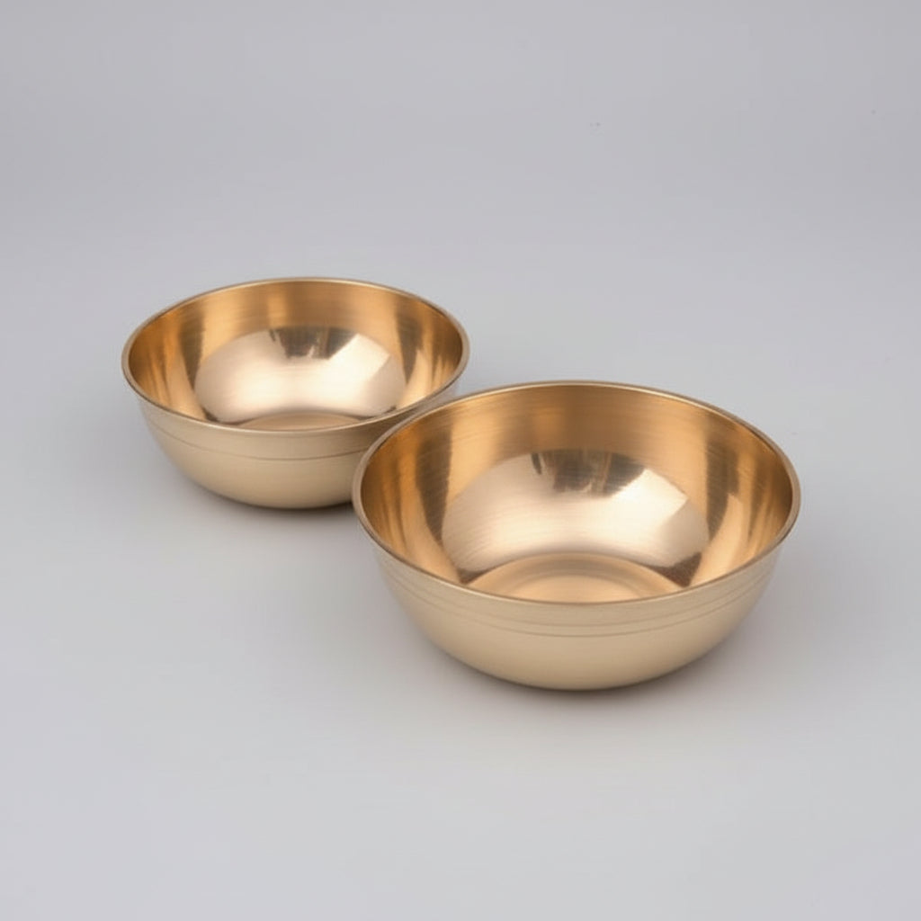 Heavy Brass Puja Katori (Set Of 2)-Small