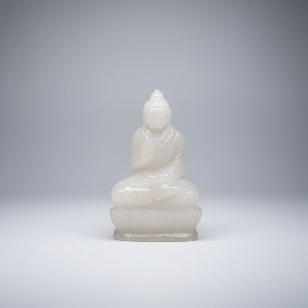 Buddha in White Agate - 280 gms