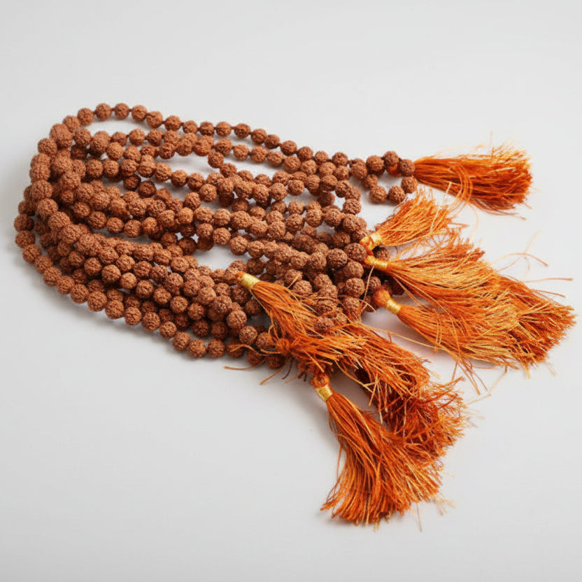 Rudraksha Mala Set Of 9 (6 mm)-Without Knots