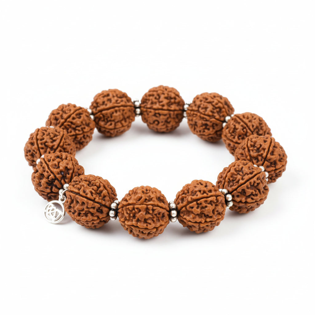6 Mukhi Mangal Bracelet-Large-Woolen Spacers