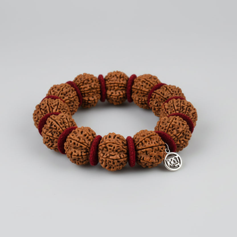 11 Mukhi Sadhana Bracelet-Small-Woolen Spacers