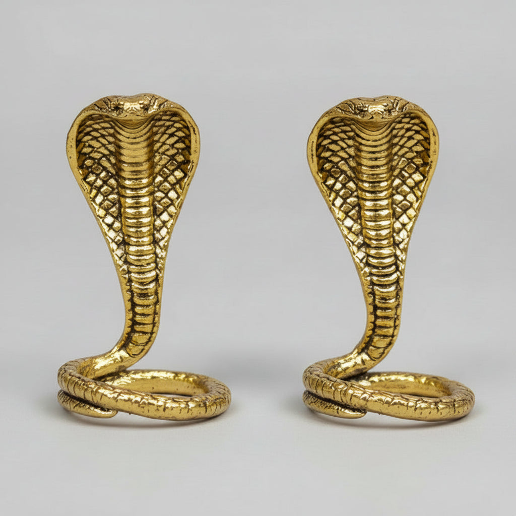 Ashtadhatu Naag Nagin Set (Pair of Snakes)-Small
