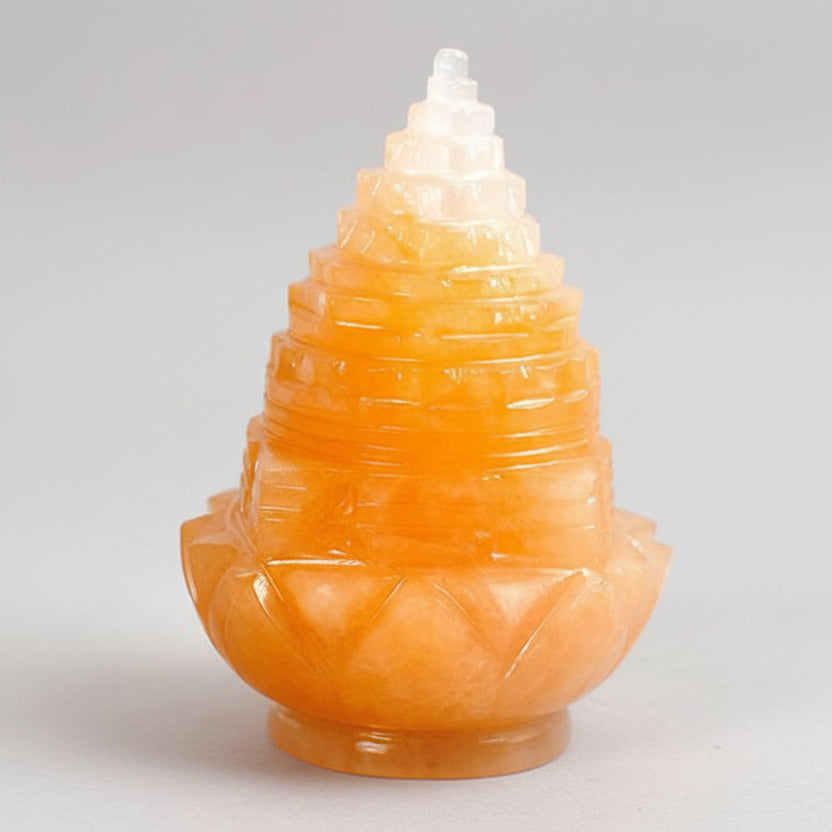 Yellow Jade Shree Yantra on Lotus 190 gms