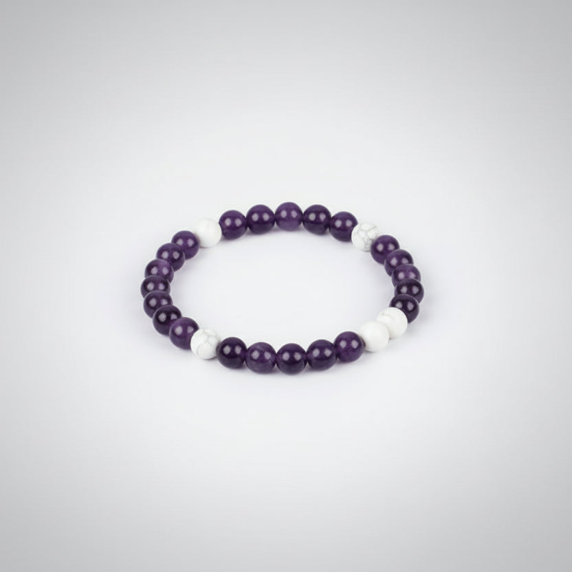 Amethyst Bracelet (8 mm)-Elastic