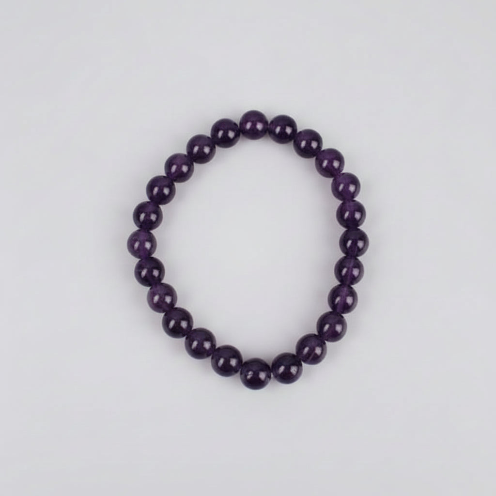 Amethyst Bracelet (8 mm)-Elastic