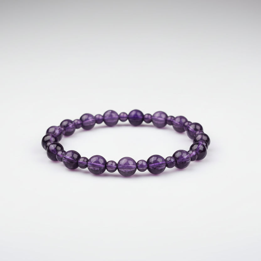 Amethyst Bracelet (Faceted Beads) (III)