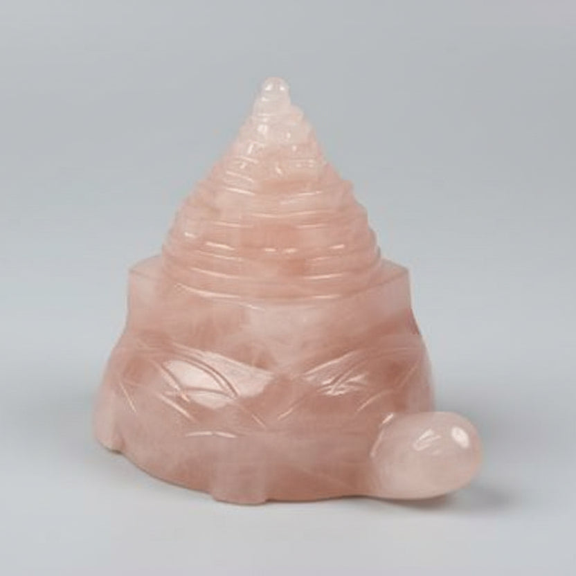 Kurma Shree Yantra in Rose Quartz 193 gms