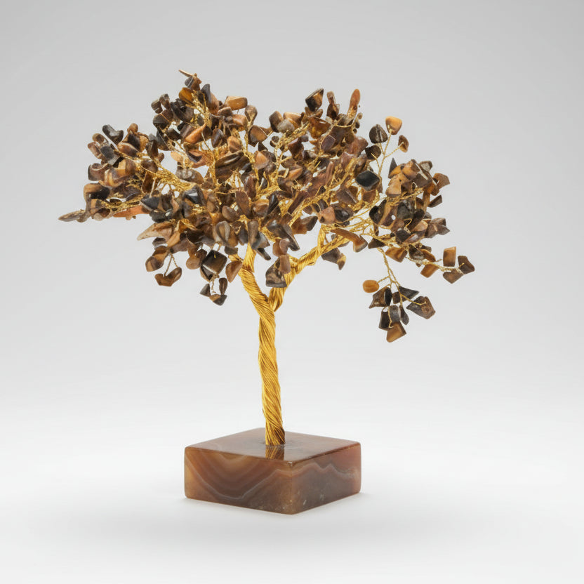 Natural Tiger Eye Chakra Vastu Tree - Big