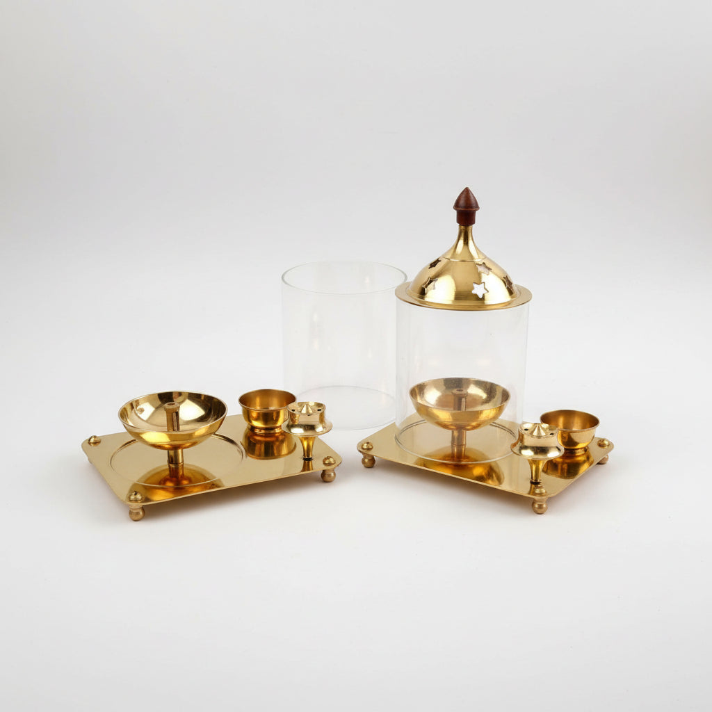 Indian Brass Oil Lamp For Pooja