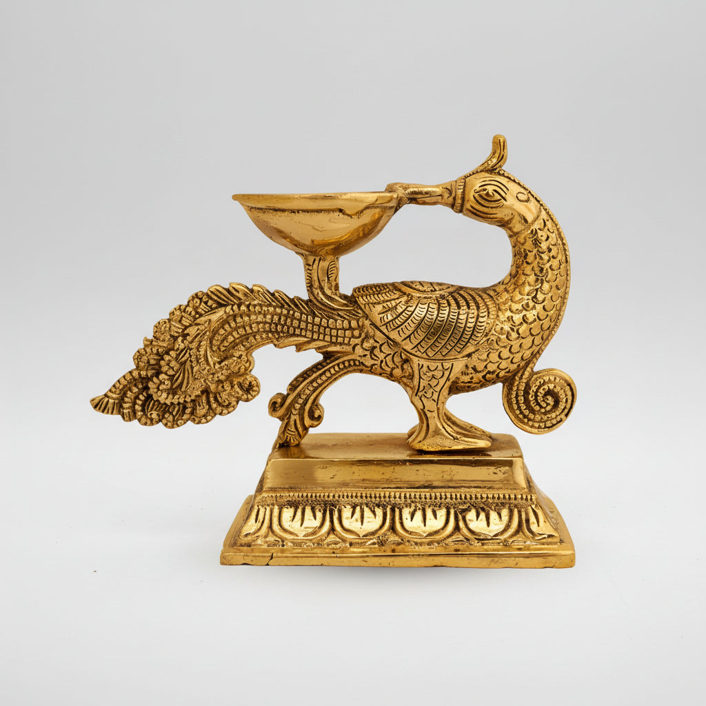 Peacock Brass Deepam