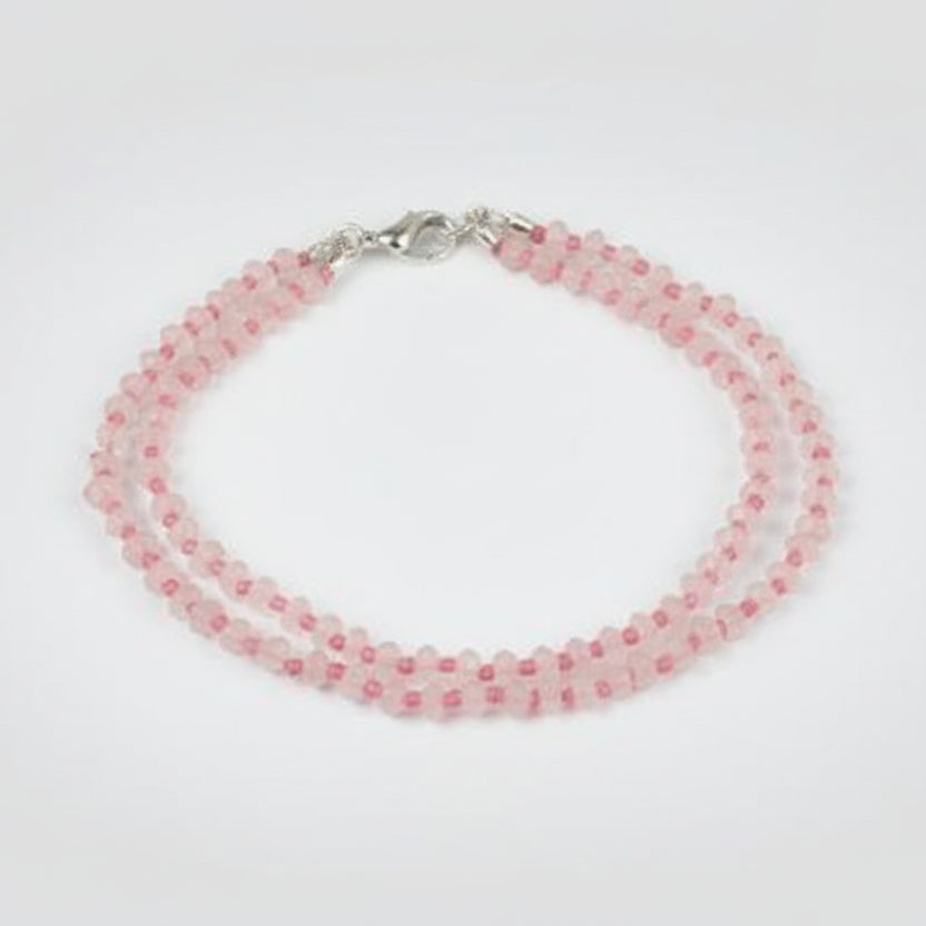 Pink Rose Quartz Faceted Rosary