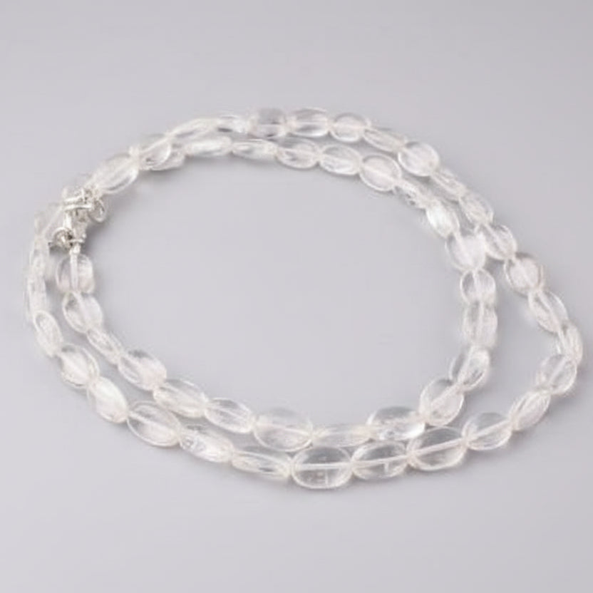 Quartz Oval Mala (9 mm)-54 Beads