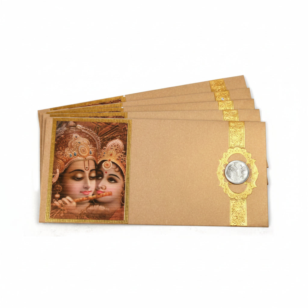Radha Krishna Envelope I-Brown