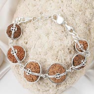 Kalpavriksha Combination (Java)-Small-Silver Basket With Metallic Stretchable/Magnetic Band