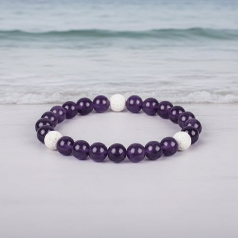 Amethyst Bracelet (8 mm)-Thread