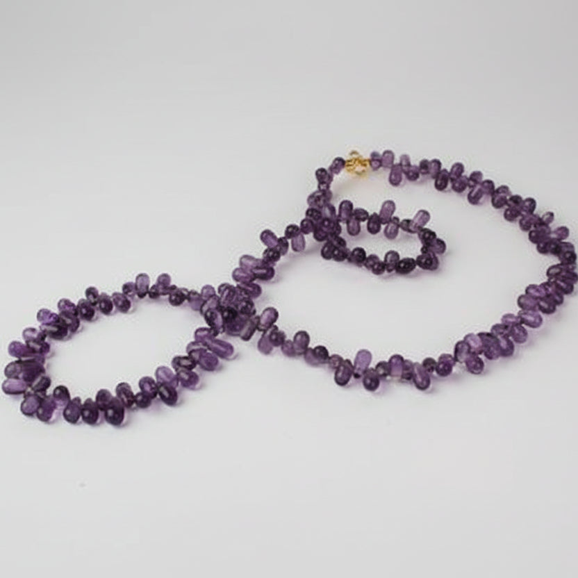 Amethyst Drops Necklace