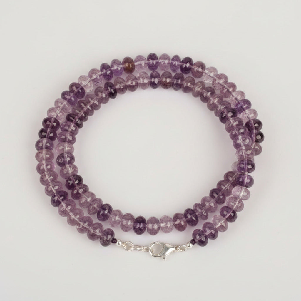 Amethyst Necklace (Elliptical Beads)