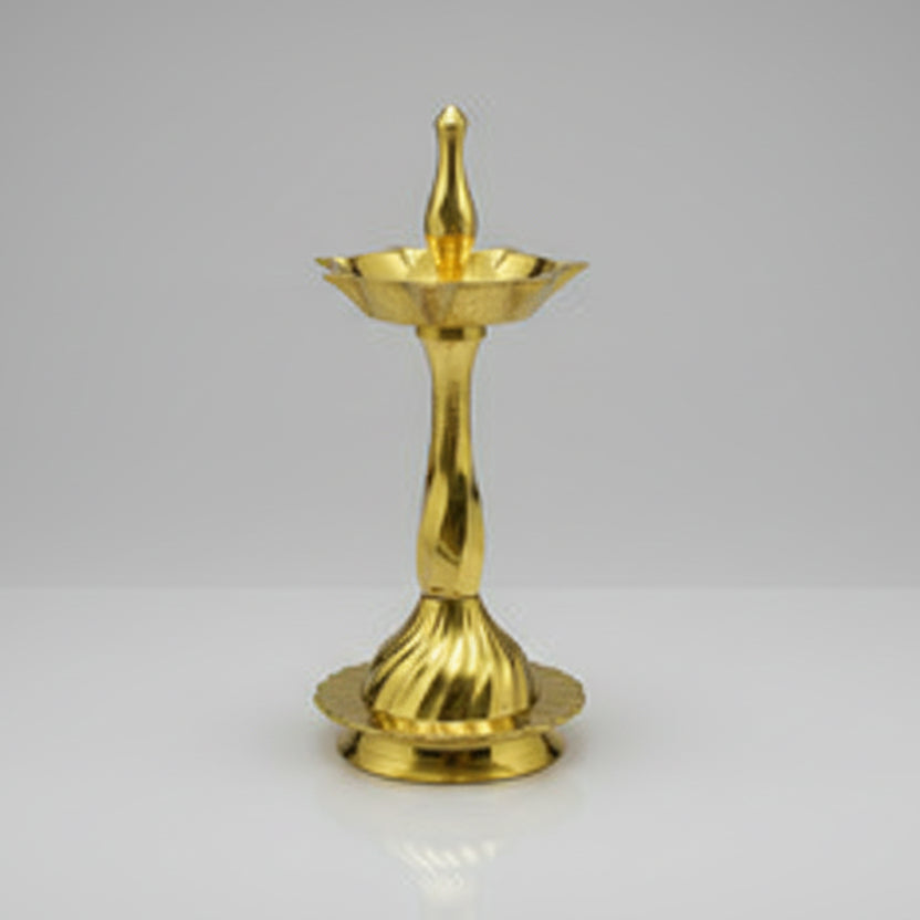 Brass Twisted Samai Oil Lamp