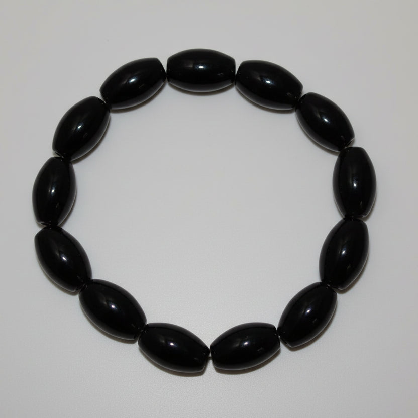 Black Agate Bracelet (14 mm)