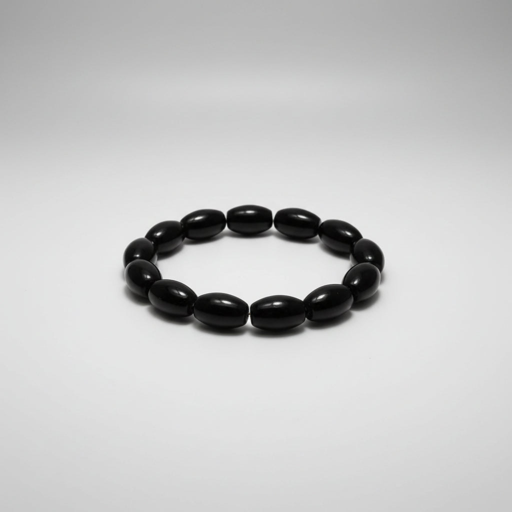 Black Agate Bracelet (14 mm)