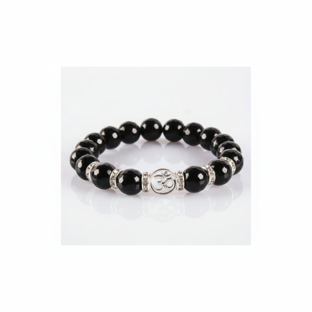 Black Agate Buddha Bracelet