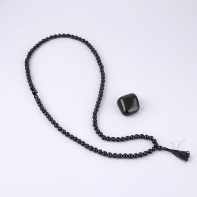 Black Onyx Round Mala (6 mm)