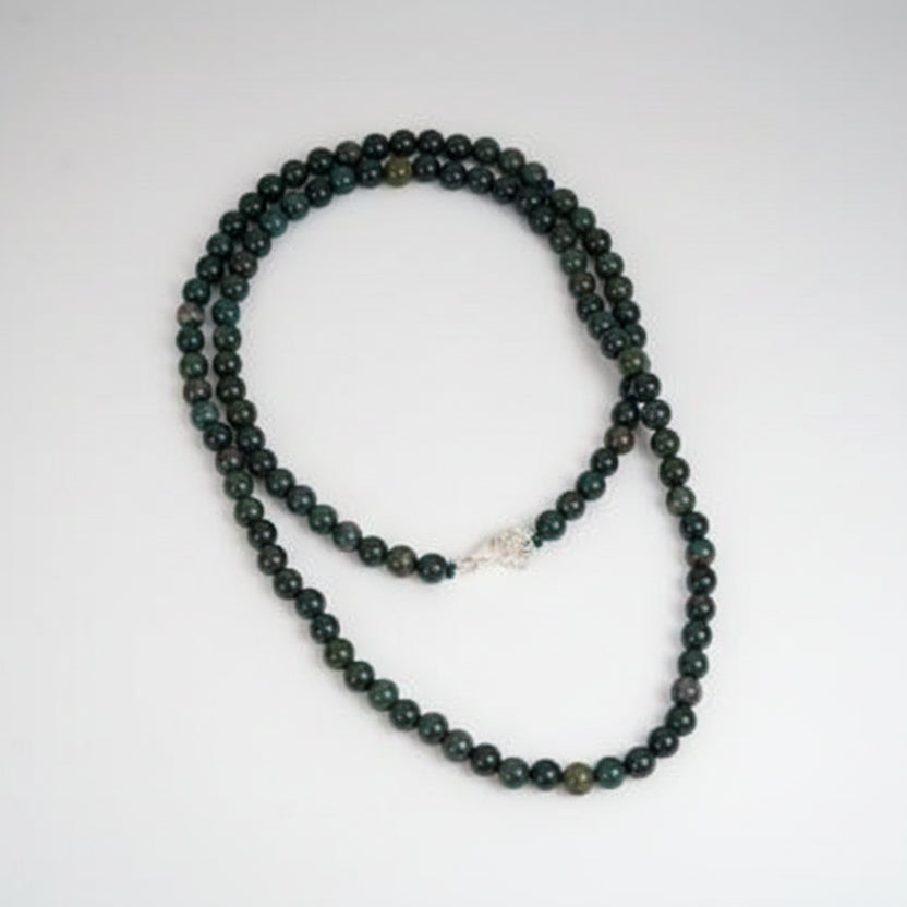 Bloodstone Mala-108+1 Beads (Size: 6 mm)