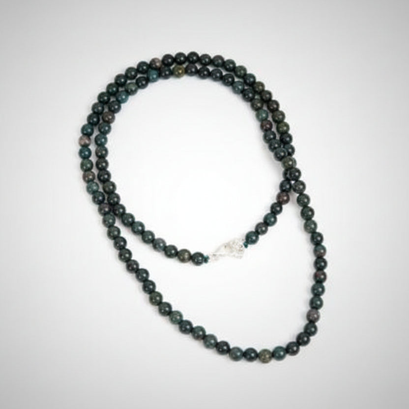 Bloodstone Mala-108+1 Beads (Size: 8 mm)