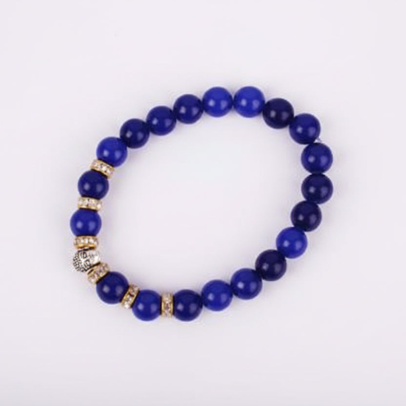 Blue Agate Buddha Bracelet