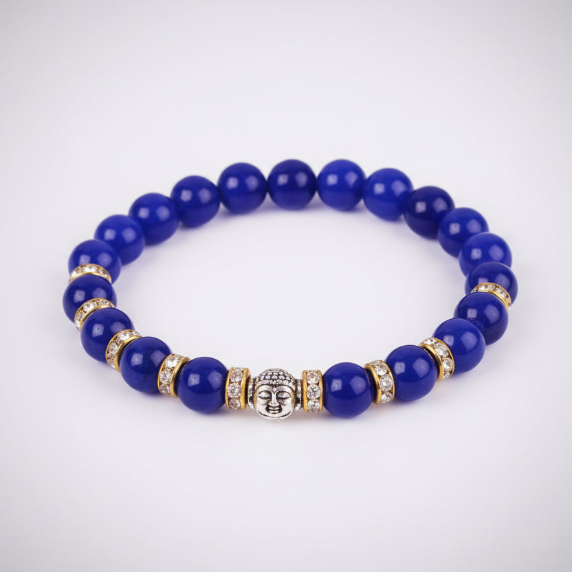 Blue Agate Buddha Bracelet