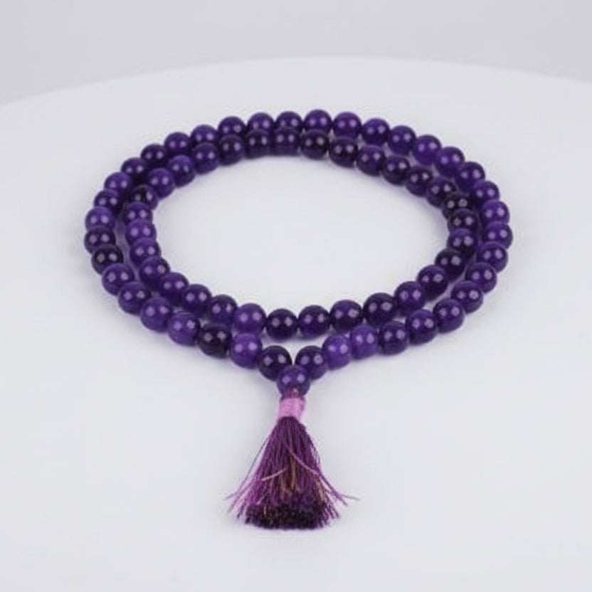 Blue Agate Faceted Mala (8 mm)