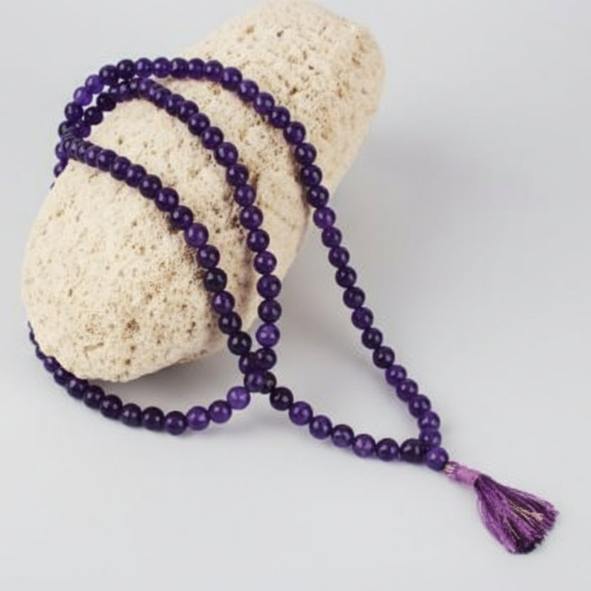 Blue Agate Faceted Mala (8 mm)