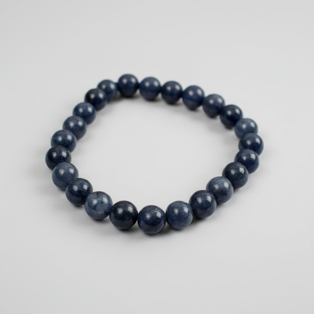 Round Blue Sapphire Stone Bracelet
