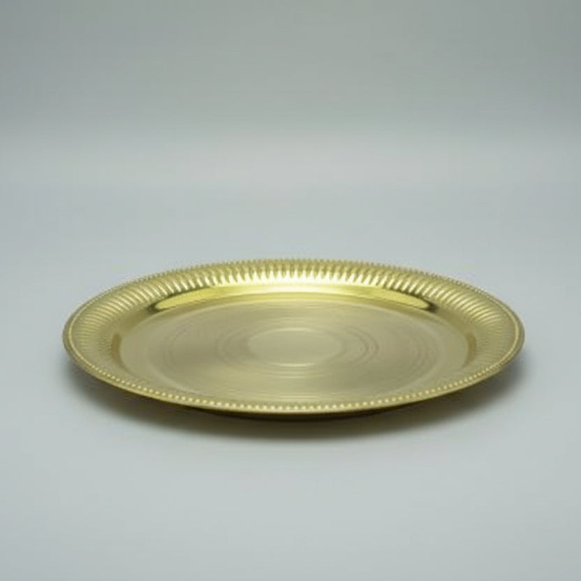 Brass PUJA Plate-Large-Antique Finish