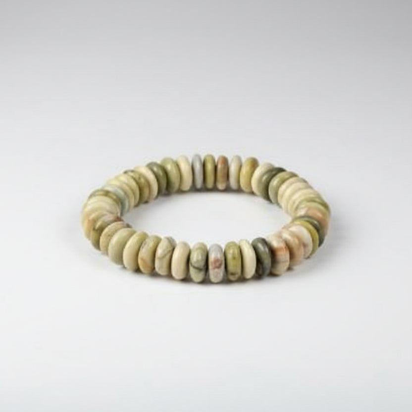 Butter Jade Bracelet Elliptical Beads