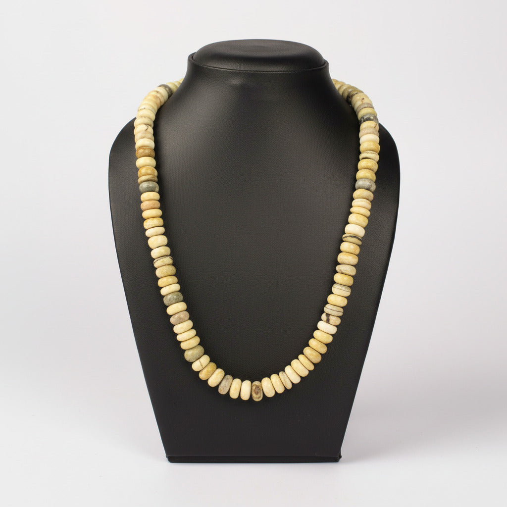 Butter Jade Necklace (Elliptical Beads)