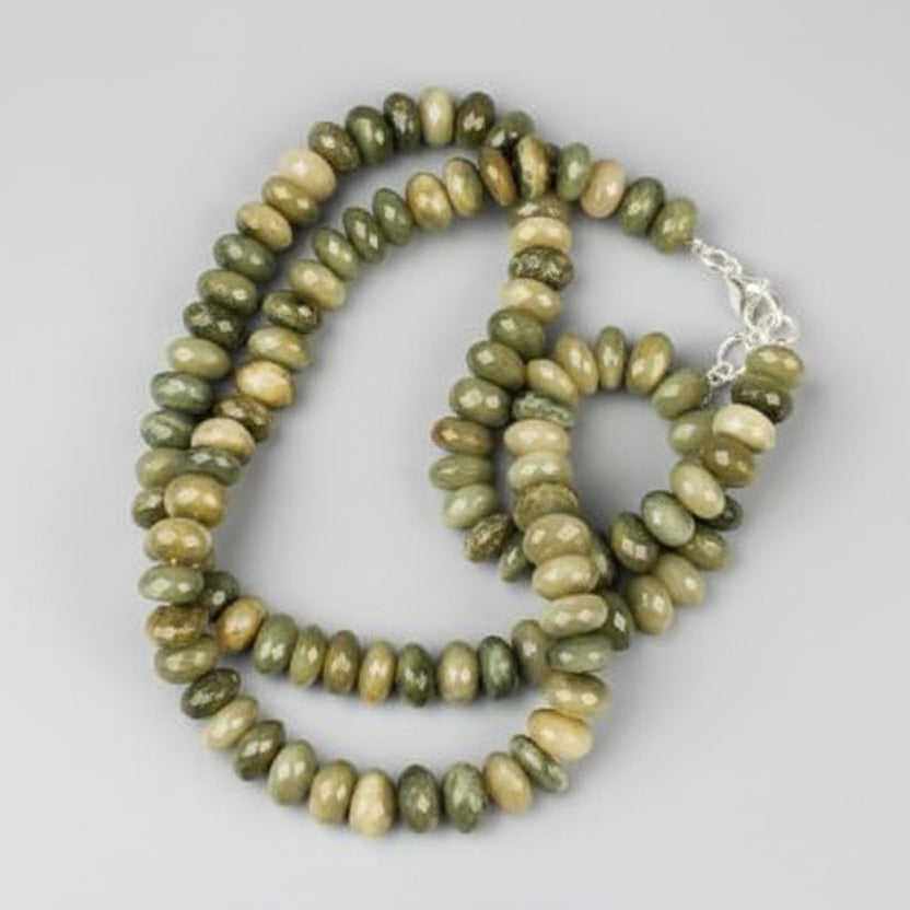 Cats Eye Diamond Cut Mala (Button Shape)-9 to 10 mm