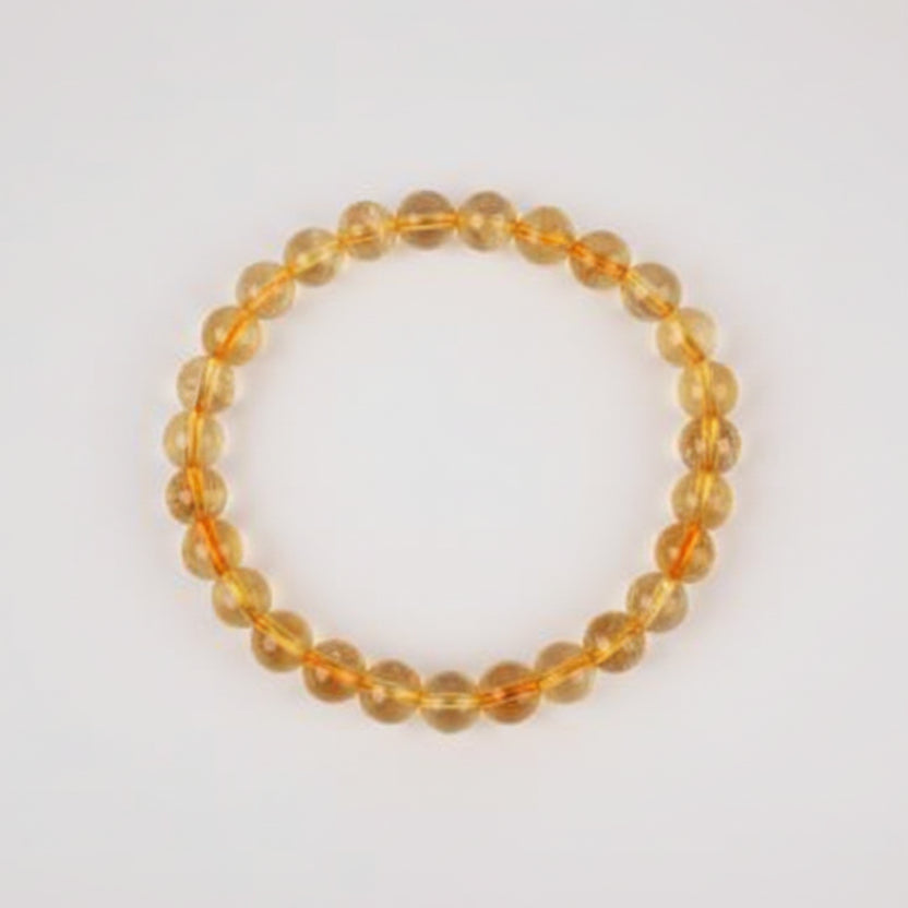 Citrine Bracelet (7 mm)-Elastic