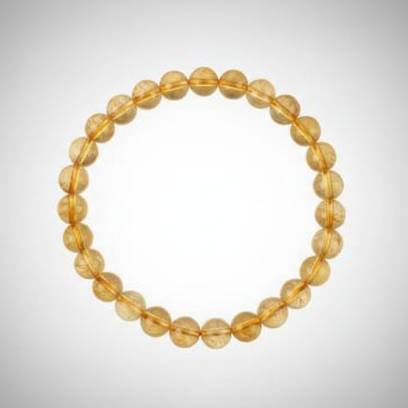 Citrine Bracelet (7 mm)-Thread