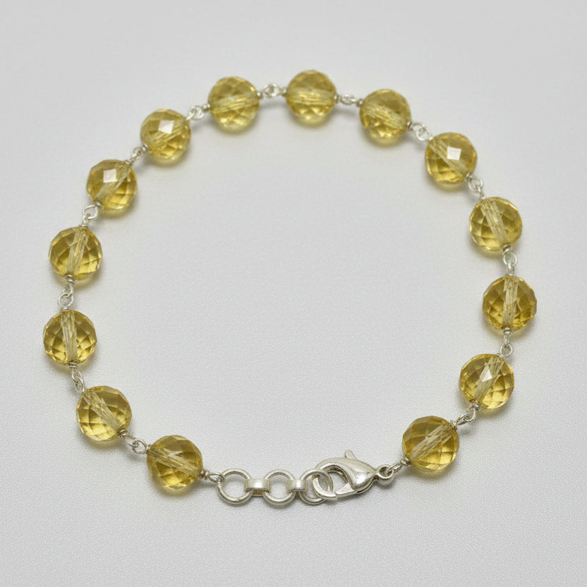 Citrine Faceted Bead Bracelet (Design I)