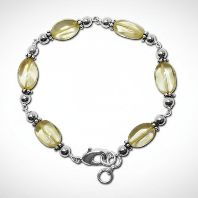 Citrine Oval Bracelet (Design III)