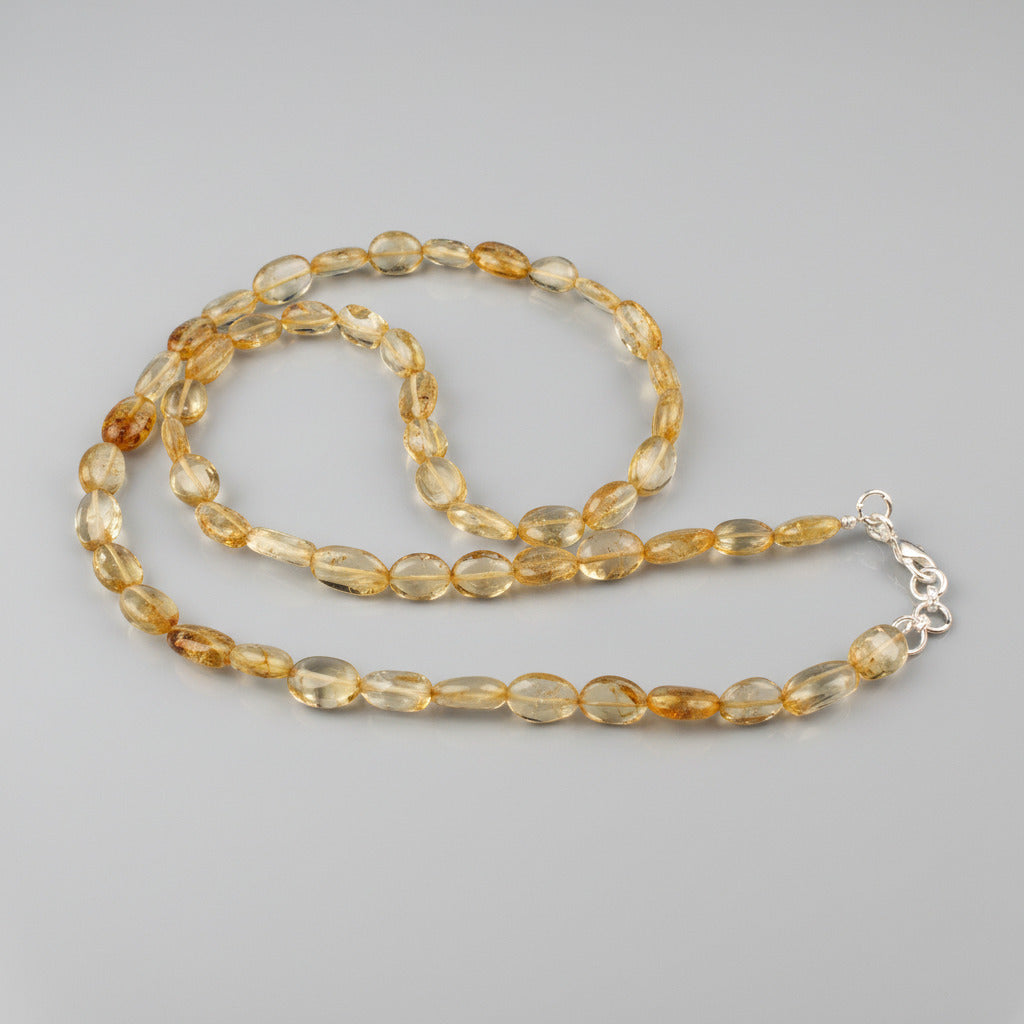 Citrine Oval Mala (12 mm)