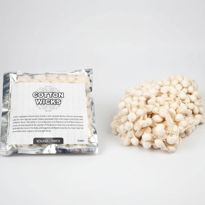 Cotton Wicks Round-Coloured