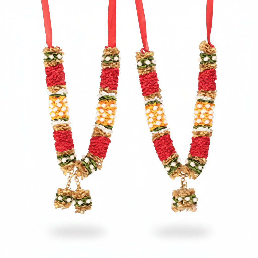 Deity Garlands Medium Set of 2 (Design IX)-Pink