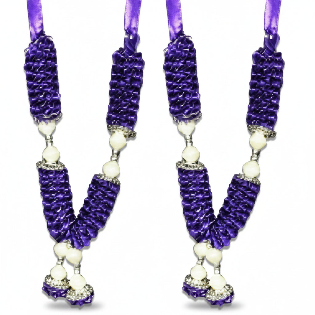 Deity Garlands Medium Set of 2 (Design XII)-Purple