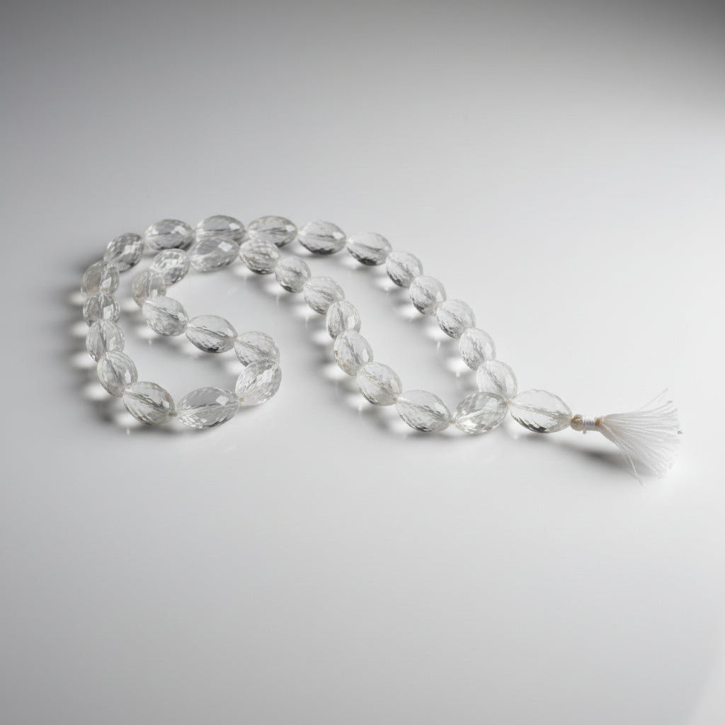 Diamond Cut Sphatik Kantha Lingam Beads-300 gms (II)